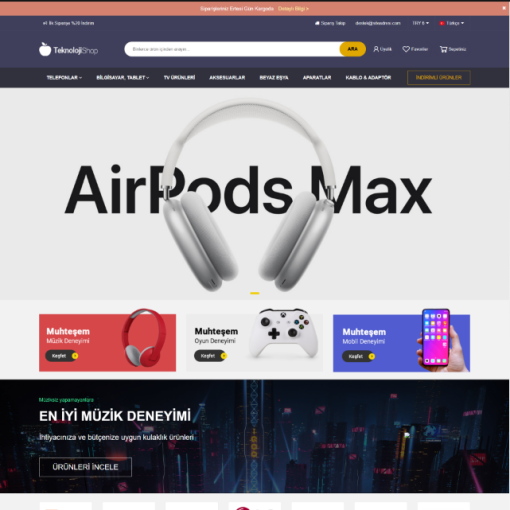 Teknoloji & Elektronik Satış E-Ticaret Konsepti #3